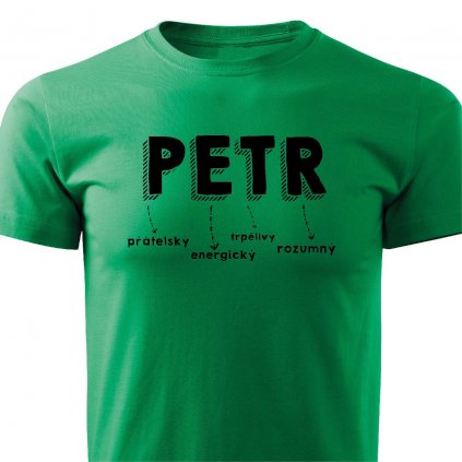 Pánské tričko Petr zelená