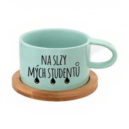 Hrnek makronka Na slzy mých studentů mátový