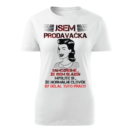 prodavacka damske bile tricko