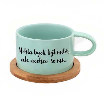 Hrnek makronka Mohla bych být milá, ale nechce se mi mátový