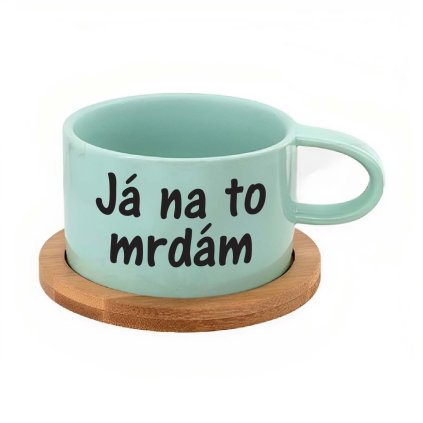 Hrnek makronka Já na to mrdám mátový