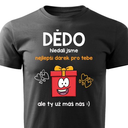 Pánské tričko Nejlepší dárek pro dědu černé