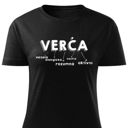 Dámkské tričko Verča černé