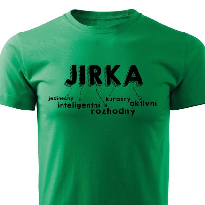 Jirka pánské tričko zelené