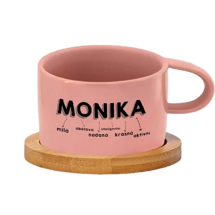 Hrnek makronka růžový Monika