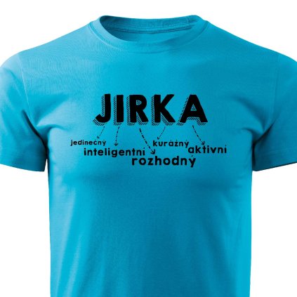 Jirka pánské tričko tyrkysové