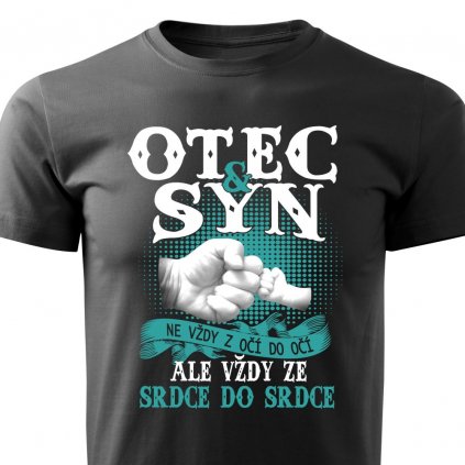 Pánské tričko Otec a syn - černé