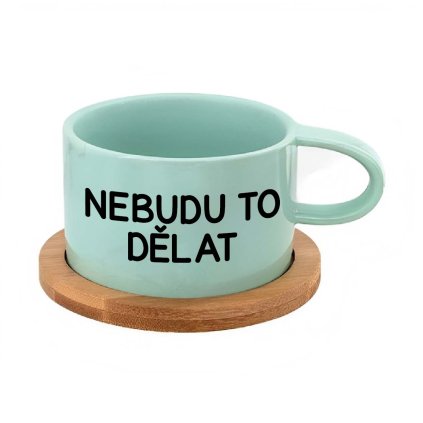 Hrnek makronka Nebudu to dělat mátový