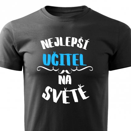 Pánské tričko nejlepší učitel na světě černé
