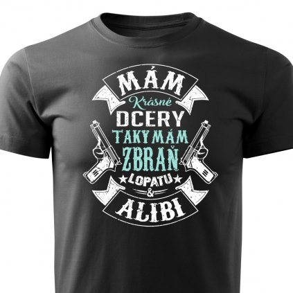 Pánské tričko Mám krásné dcery černá