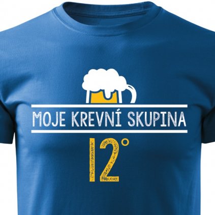 Pánské tričko Moje krevní skupina 12°