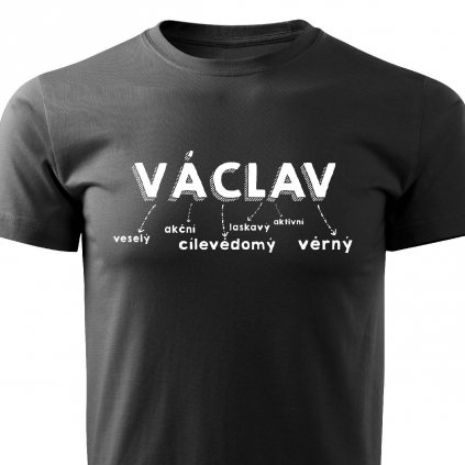 Pánské tričko Václav černé