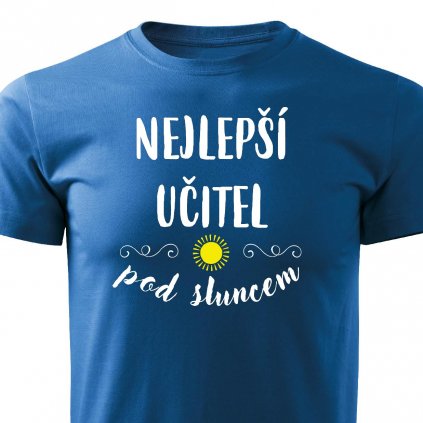 Pánské tričko Nejlepší učitel pod sluncem modré