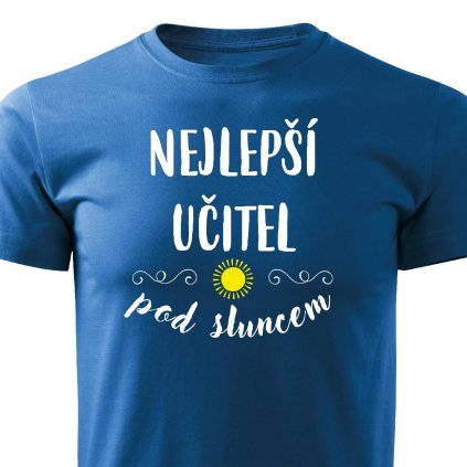 Pánské tričko Nejlepší učitel pod sluncem modré