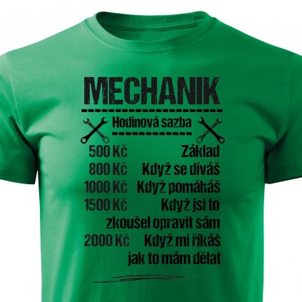 Pánské tričko Tričko Mechanik - sazba