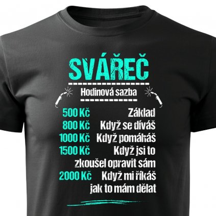 Pánské tričko Tričko Svářeč - sazba