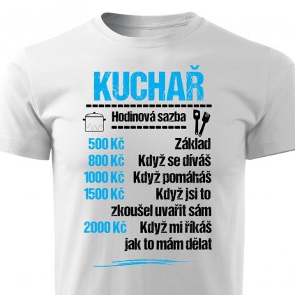 Pánské tričko Tričko Kuchař - sazba