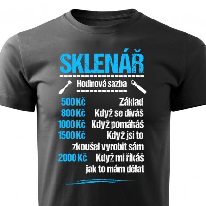 Pánské tričko Tričko Sklenář - sazba