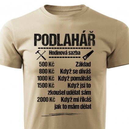 Pánské tričko Tričko Podlahář - sazba