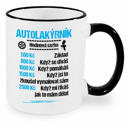 Hrnek Autolakýrník sazba černý