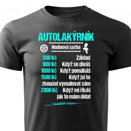 Pánské tričko Tričko Autolakýrník - sazba černé