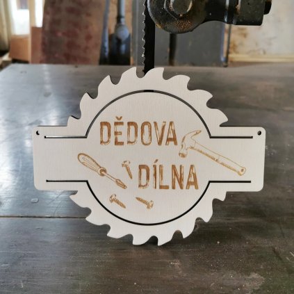 Dřevěná cedulka - Dědova dílna