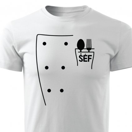 Pánské tričko Rondon pro šéfkuchaře - bílé