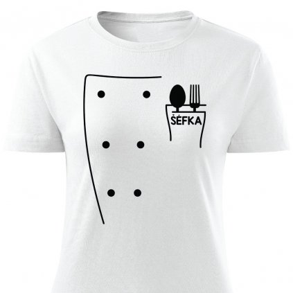 Dámské tričko Rondon pro šéfkuchařku - bílé