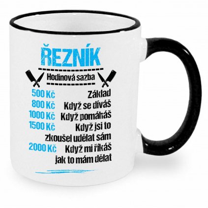 Hrnek Řezník  - sazba