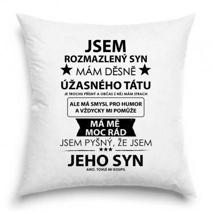 Polštář - Jsem rozmazlený táty syn