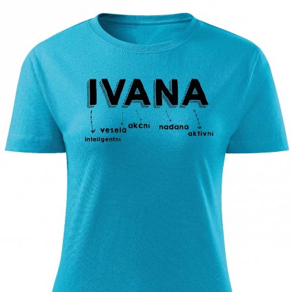 Dámské tričko Ivana tyrkysové