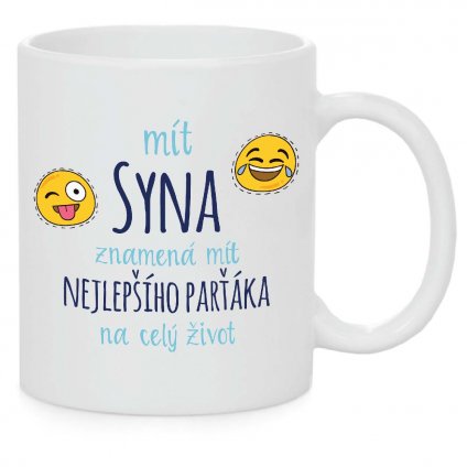 Hrneček s motivem Mít syna znamená mít nejlepšího parťáka na celý život