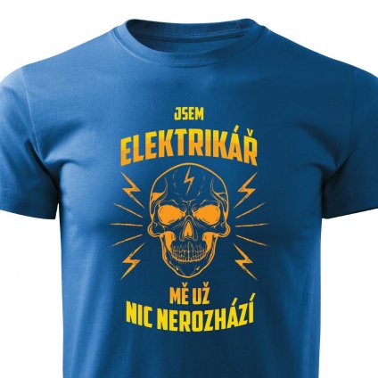 Elektrikář - mě už nic nerozhází pánské tričko modré