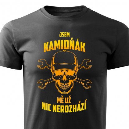 Kamioňák - mě už nic nerozhází pánské tričko černé