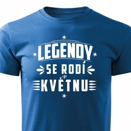 Pánské tričko Legendy se rodí v květnu modré