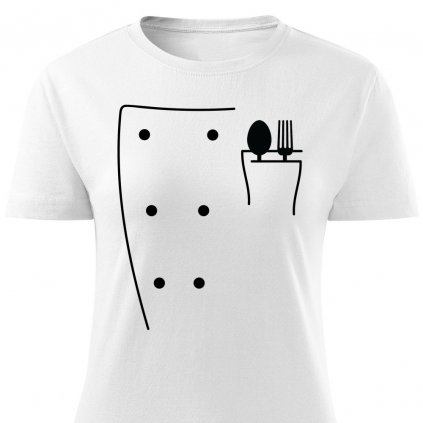 Dámské tričko Rondon pro kuchařku - bílé