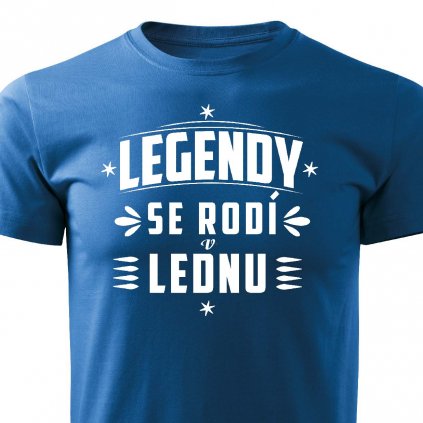 Pánské tričko Legendy se rodí v lednu modré