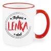Hrnek Nejlepší Lenka v okolí červený