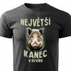 Pánské tričko Největší kanec v revíru černé