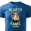 Pánské tričko Největší kanec v revíru modrá