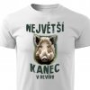 Pánské tričko Největší kanec v revíru bílé