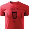 Pánské tričko Funguju na kafe - červené