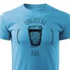 Pánské tričko Funguju na kafe - tyrkysové