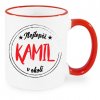 Hrnek nejlepší Kamil v okolí červený