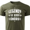 Pánské tričko Legendy se rodí v únoru vojenská