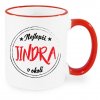 Hrnek Nejlepší Jindra v okolí červený