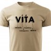 Pánské tričko Víťa pískové