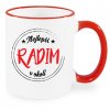 Hrnek Nejlepší Radim v okolí červený