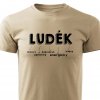 Pánské tričko Luděk pískové