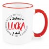 Hrnek Nejlepší Lucka v okolí červený